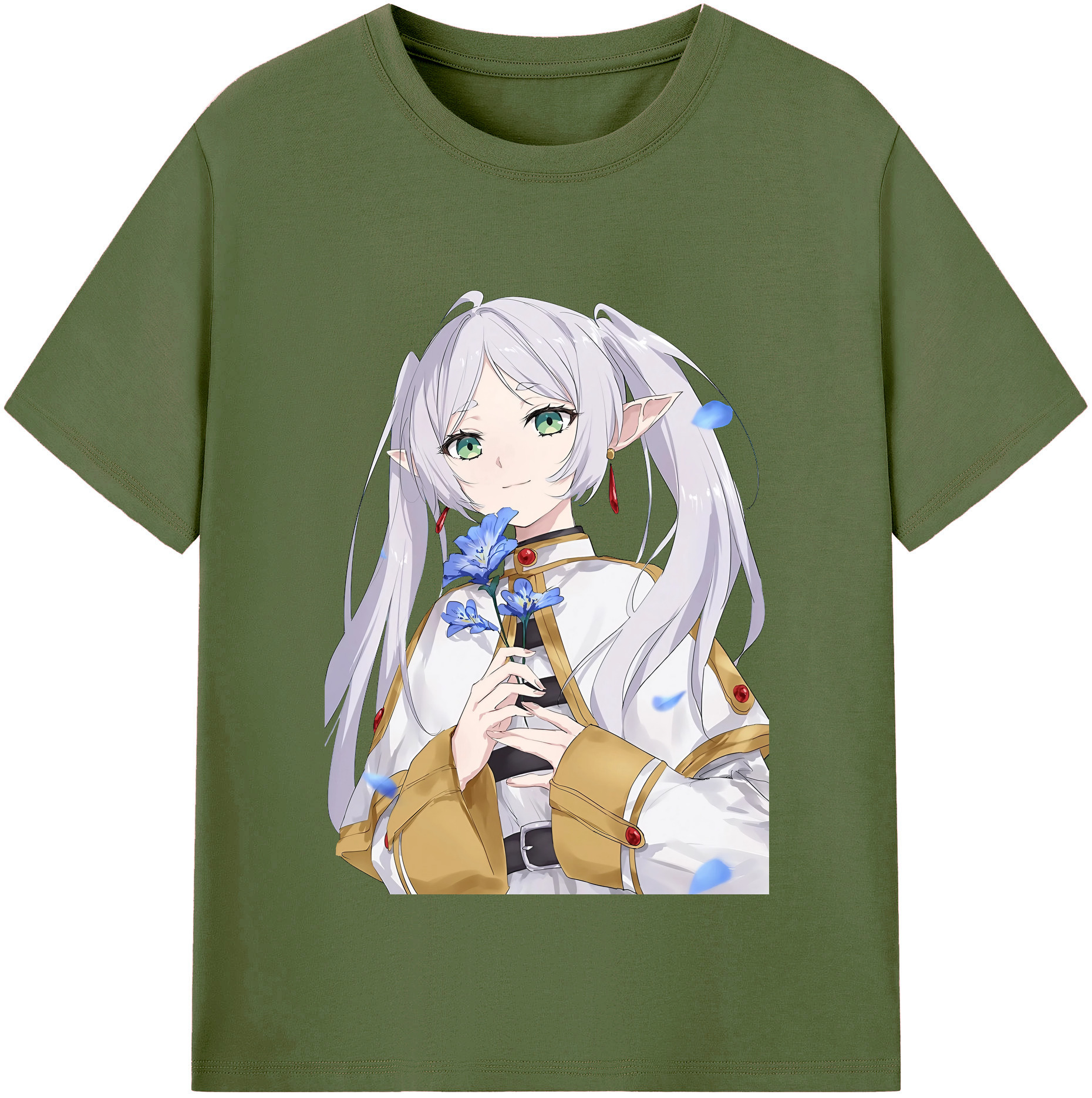 （画像用） 葬送のフリーレン Frieren 綿100％半袖Tシャツ（フロントプリント）
